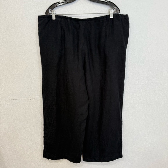 J.Jill Love Linen Wide Leg Linen Black Pants Women’s Size X-Large - Picture 1 of 7
